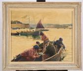 NIBOR Yann 1857-1947,Le repos des pêcheurs à Concarneau,Adjug'art FR 2020-07-26