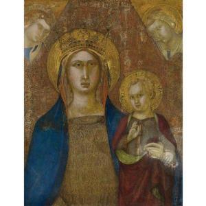 NICCOLO DI SER SOZZO,MADONNA AND CHILD WITH TWO ANGELS,Sotheby's GB 2011-01-27