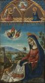 NICCOLO DI SER SOZZO,Vierge à l'Enfant adorée par les anges,Tajan FR 2008-06-26