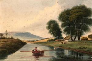 NICHOLL William 1794-1840,ON THE CANAL AT ANNADALE NEAR BELFAST,Whyte's IE 2021-03-01