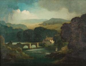 NICHOLLS Bertram 1883-1974,A River Scene, Ludlow,1936,Webb's NZ 2008-09-16