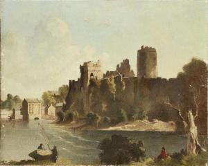 NICHOLLS Bertram 1883-1974,Ruined castle on the banks of a river,Rosebery's GB 2023-02-01