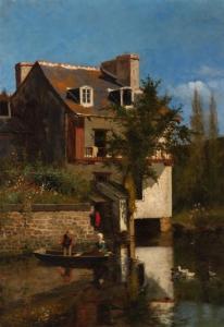 NICHOLLS Burr H 1848-1915,Brittany Canal,1880-81,William Doyle US 2021-06-09
