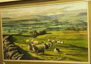 NICHOLLS Robert,Sheep in hilly landscape,Moore Allen & Innocent GB 2022-03-09
