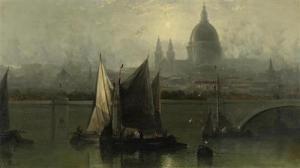 NICHOLS Ben 1900-1900,Ansicht auf St. Pauls von der Themse aus.,Galerie Koller CH 2008-03-13