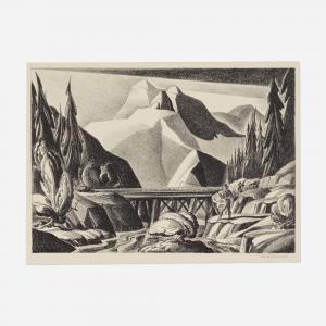NICHOLS Dale William 1904-1995,The Mountain,1958,Toomey & Co. Auctioneers US 2023-11-16