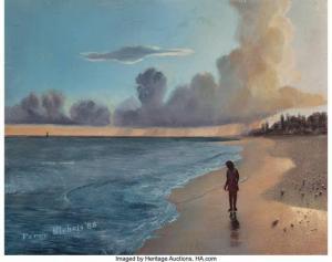 NICHOLS Perry 1911-1992,Seascape with Figure,1988,Heritage US 2021-10-07