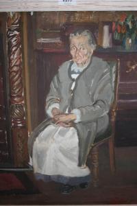 NICHOLSON Dorothy Margaret,portrait of a seated lady,1936,Lawrences of Bletchingley 2020-02-04