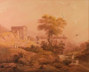 NICHOLSON Francis 1753-1844,The Temple on the banks of the River Clitumnus,Capes Dunn GB 2024-04-03