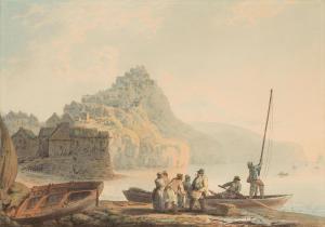 NICHOLSON Francis 1753-1844,View of Robin Hood's Bay, North Yorkshire,1793,Bonhams GB 2024-02-12