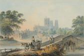 NICHOLSON Francis 1753-1844,York,  a view of the River Ouse with the Minster a,Morphets 2010-11-25