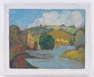 NICHOLSON Roger 1922-1986,early morning on the river Wrye,Burstow and Hewett GB 2017-06-28