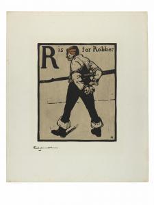 NICHOLSON William 1872-1949,R is for Robber, from: An Alphabet,1897,Christie's GB 2024-04-12