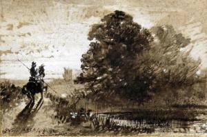 NICOL Erskine 1825-1904,A Knight in a Landscape,1856,Canterbury Auction GB 2014-02-11