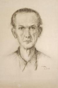 NICOLA Max Erich 1889-1958,Portrait eines Mannes,1947,Schmidt Kunstauktionen Dresden DE 2011-12-03