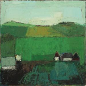 NICOLAISEN Oscar 1912-1988,Green landscape with houses,1959,Bruun Rasmussen DK 2011-12-12