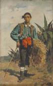 NICOLAU COTANDA Vicente 1852-1898,Campesino con haz de heno,Sala Retiro ES 2006-06-01