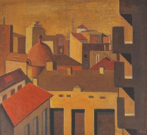 NICOLESCO Gil 1942,The city,1967,Artmark RO 2014-07-10