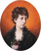 NICOLET Gabriel Emile Ed 1856-1921,Portret Madame F. Le Grand,1883,Sopocki Dom Aukcjny PL 2021-07-17
