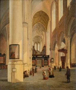 NICOLIE Josephus Christianus 1791-1854,Church Interior,Tennant's GB 2019-01-12
