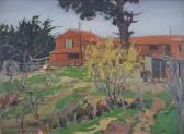 NICOLL Archibald Frank 1886-1953,Red Barn,International Art Centre NZ 2017-11-27