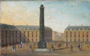 NICOLLE Victor Jean 1754-1826,Place Vendôme, Palais de la Bourse,Piasa FR 2013-03-25