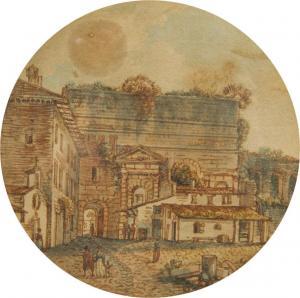 NICOLLE Victor Jean 1754-1826,Vue de ville animée,Mercier & Cie FR 2024-04-07