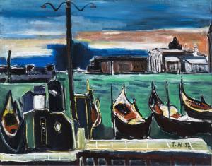 NIEDERREUTHER Thomas 1909-1990,Blick auf San Giorgio in Venedig,1957,Zeller DE 2020-11-26