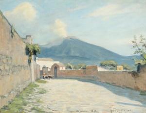 NIELSEN Arthur 1883-1946,Italian landscape from Vesuvius,1921,Bruun Rasmussen DK 2021-08-02