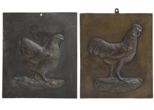 Nielsen Carl Vilhem 1890-1961,A hen and a rooster,Bruun Rasmussen DK 2023-10-17