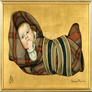 NIELSEN Ejnar 1872-1956,Little child wrapped inblanket,Bruun Rasmussen DK 2010-04-12