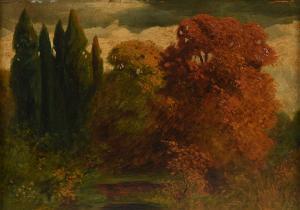 NIELSEN Johan 1835-1912,Landscape with Trees,Simpson Galleries US 2017-02-25