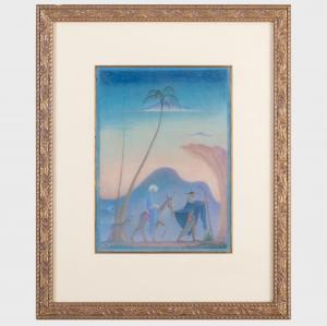 NIELSEN Kay Rasmus 1886-1957,Journey to Bethlehem,c.1955,Stair Galleries US 2024-02-29