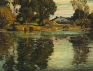 NIELSEN Peter 1873-1965,House on the river,John Moran Auctioneers US 2019-08-25