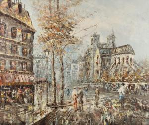 NIELSEN Peter 1873-1965,"Moulin Rouge" and "Notre Dame",20th Century,Canterbury Auction 2020-06-06