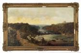 NIEMANN Edmund John 1813-1876,Yorkshire Landscape with Richmond Castle in the D,New Orleans Auction 2017-01-28