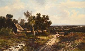 NIEMANN Edward Henry 1863-1887,LANDSCAPE WITH FIGURES UPON A COUNTRY PATH,Dreweatts GB 2024-10-09