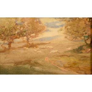 NIEMEYER John Henry 1839-1932,Pastoral landscape with sheep,Ripley Auctions US 2011-04-20