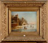 NIGENS A 1800-1800,Paysage hivernal aux patineurs,VanDerKindere BE 2011-01-18