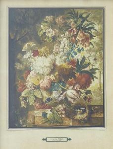 NIGG Joseph 1782-1863,Bouquets de fleurs et insectes sur des entablement,ARCADIA S.A.R.L 2018-03-24