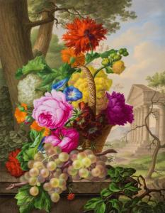 NIGG Joseph 1782-1863,FLORAL STILL LIFE WITH GRAPES,1829,im Kinsky Auktionshaus AT 2023-06-20