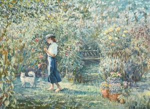 NIGHTINGALE Paula 1900-1900,Summer Barefoot in the Garden,John Nicholson GB 2024-01-24