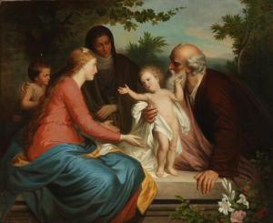 NIKIPHOROVIC VOLKOV ivan,The Holy Family with John the Baptist and St. El,Bruun Rasmussen 2017-06-12