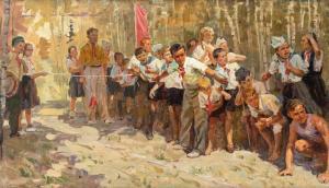 Nikolaevich Galitsky Rostislav 1920-1979,To the Finish Line,1955,Shapiro Auctions US 2019-05-18