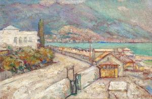 NIKOLAEVICH VYEZJEV Alexandre 1869-1918,VIEW FROM YALTA,1912,Bukowskis SE 2012-05-30