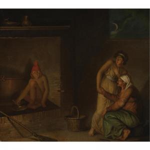 NIKOLAJ ABRAHAM ABILGAARD 1743-1809,A SCENE FROM DANISH FOLKLORE, A NIS EATING HIS P,1809,Sotheby's 2008-06-05
