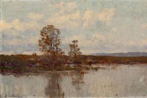 NIKOLAJEVICH SALTANOFF Sergei 1870-1917,Paysage de rivière,Aguttes FR 2020-07-01