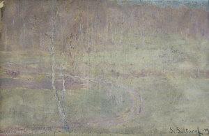 NIKOLAJEVICH SALTANOFF Sergei 1870-1917,Wooded landscape,1911,Rosebery's GB 2010-09-07