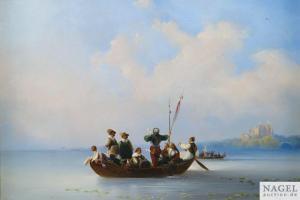 NIKOLAJEWNA WÜRTTEMBERG Olga 1822-1892,Überfahrt auf einem See,1843,Nagel DE 2013-10-08