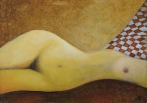 NIKOLAYEV Pavel,Female nude lying,1995,Auktionshaus Dr. Fischer DE 2020-06-06